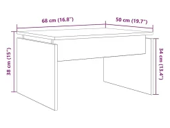 vidaxl Mesa de centro 68x50x38 cm deriv. madeira carvalho artisiano^ Mesa De Centro