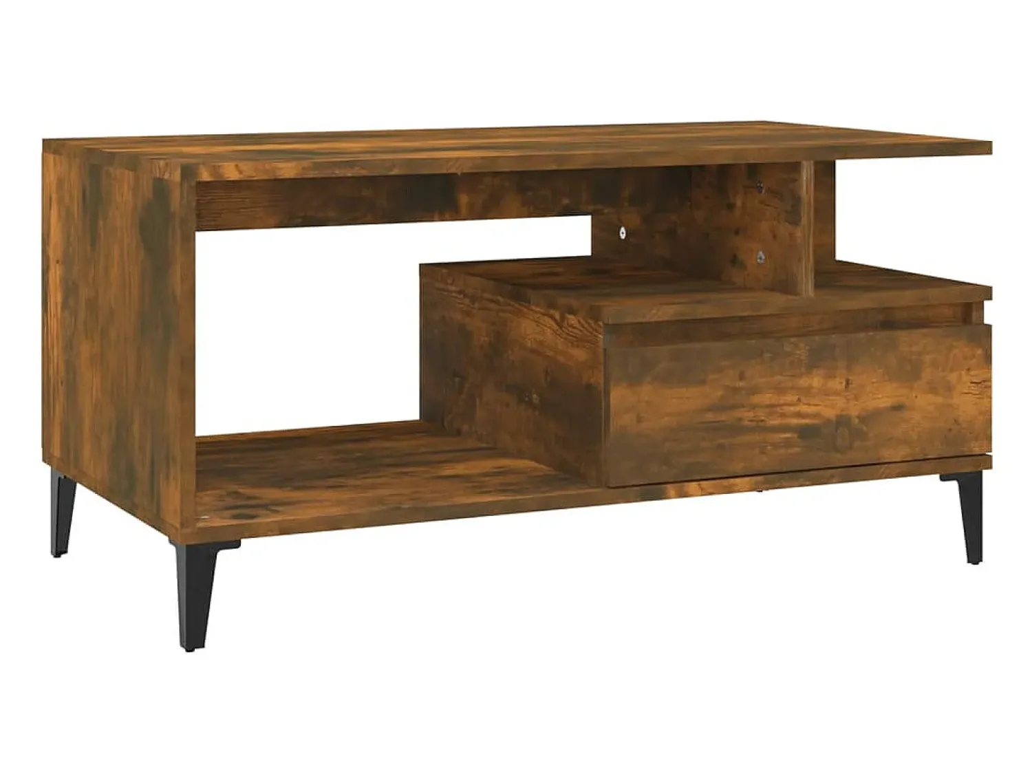 Mesa De Centro|vidaxl Mesa de centro 90x49x45 cm derivados madeira carvalho fumado Natural claro