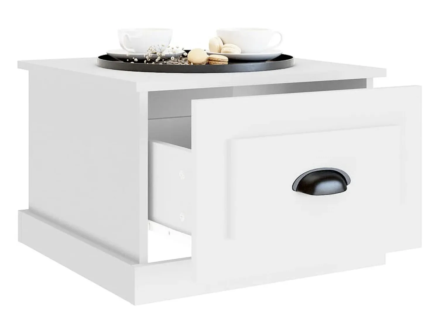 Discount Mesa de centro 50x50x35 cm derivados madeira PT774681 Branco