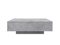 New Mesa de centro 100x100x31 cm derivados de madeira cinza-cimento PT665816 Cinzento