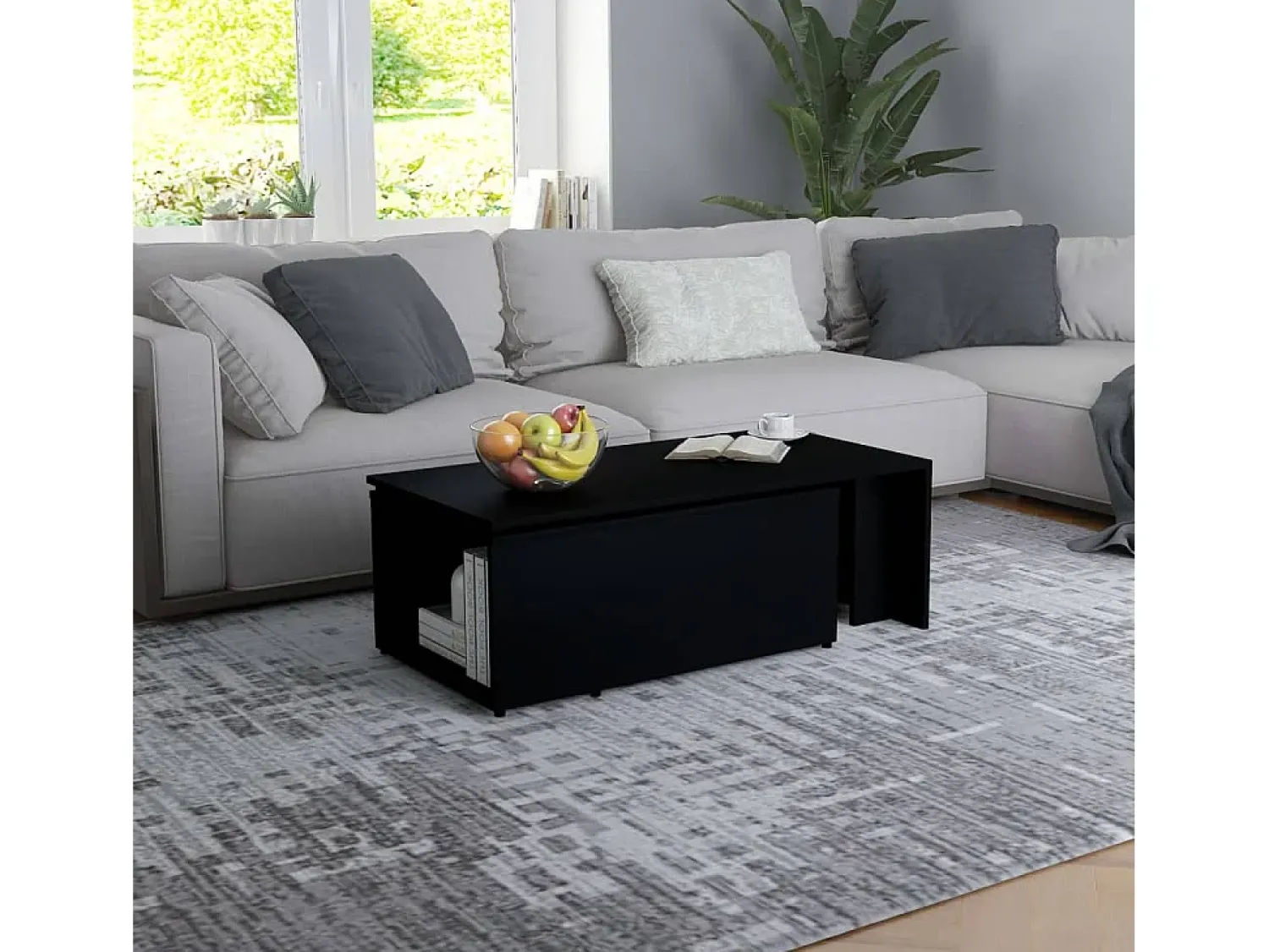 Online Mesa de centro 150x50x35 cm derivados de madeira PT407760 Preto