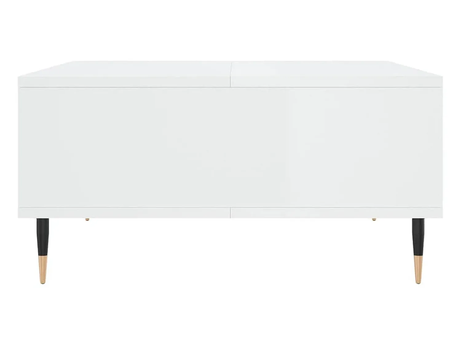 Mesa De Centro|vidaxl Mesa de centro 60x60x30 cm derivados madeira brilhante Branco