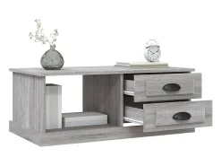 Clearance vidaxl Mesa de centro 90x50x35 cm derivados madeira sonoma Cinzento