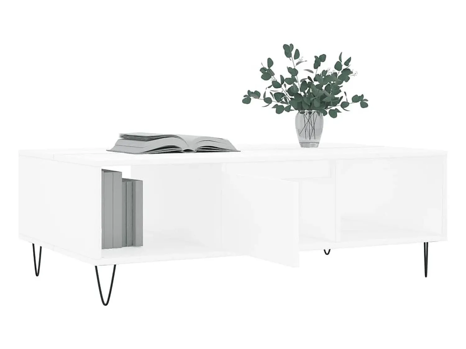 Mesa de centro 104x60x35 cm derivados de madeira PT498289^ Mesa De Centro