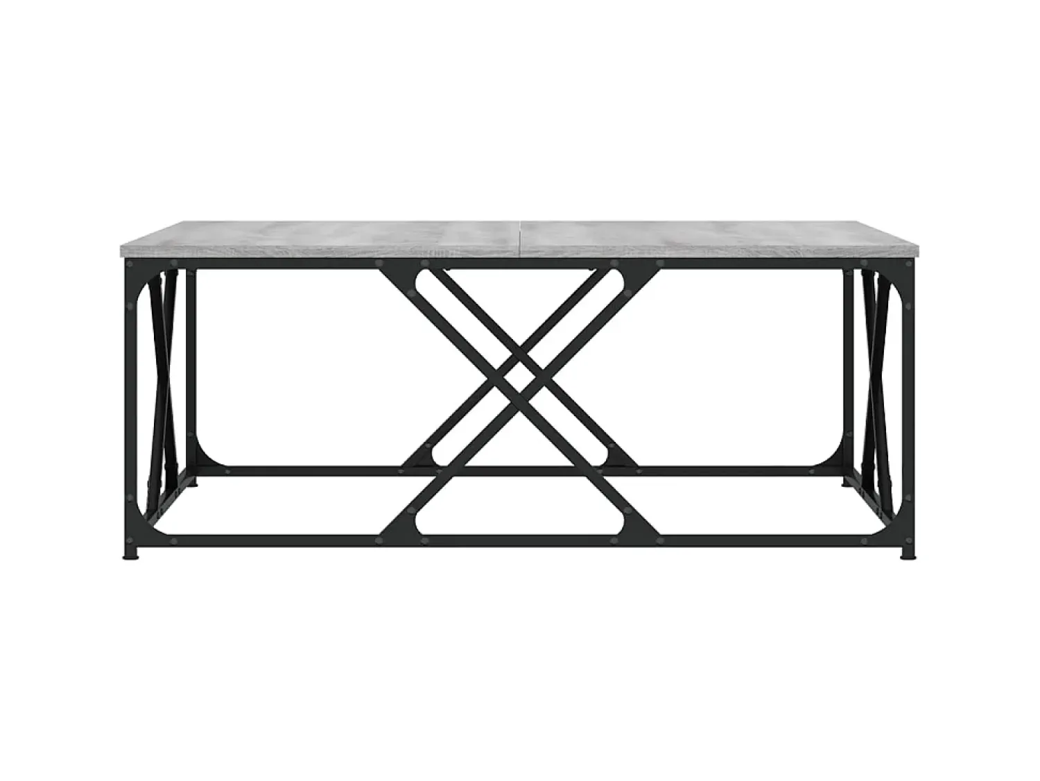 Mesa De Centro| Mesa de centro 100x100x40 cm derivados de madeira cinza sonoma PT190232 Cinzento
