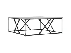 Mesa De Centro| Mesa de centro 100x100x40 cm derivados de madeira cinza sonoma PT190232 Cinzento