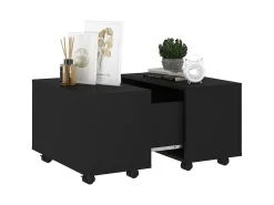 Outlet Mesa de centro 60x60x38 cm derivados de madeira PT596894 Preto