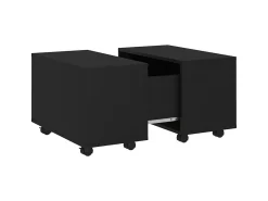 Outlet Mesa de centro 60x60x38 cm derivados de madeira PT596894 Preto