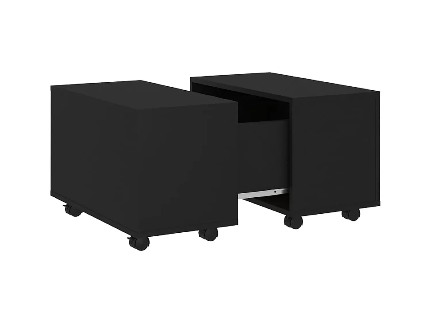 Outlet Mesa de centro 60x60x38 cm derivados de madeira PT596894 Preto