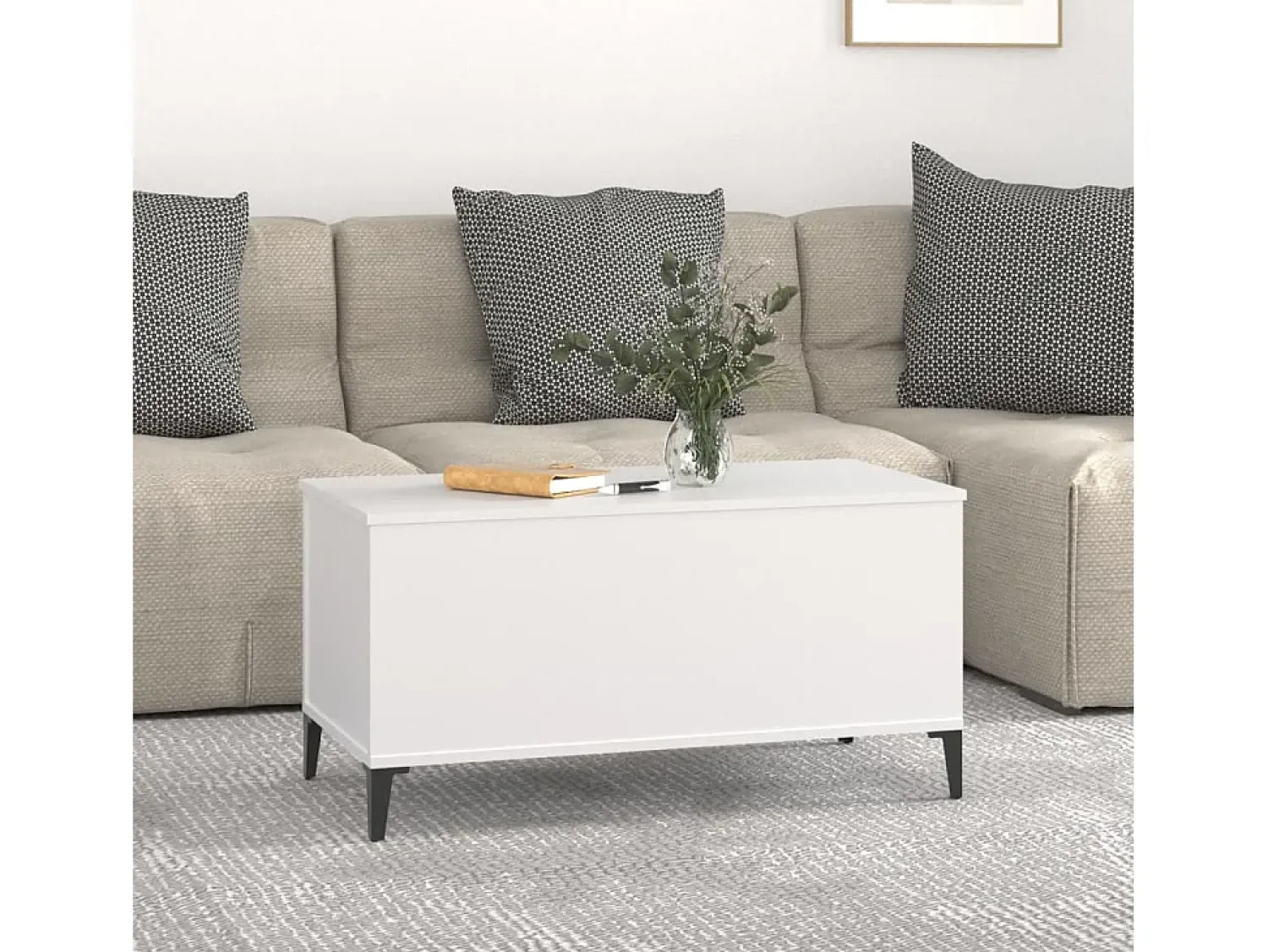 Online Mesa de centro 90x44,5x45 cm derivados de madeira PT151432 Branco