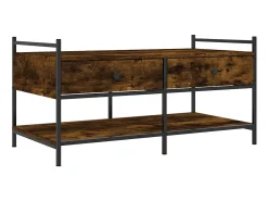 Mesa de centro 99x50x50 cm derivados de madeira carvalho fumado PT698562^ Mesa De Centro