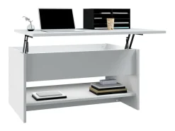 Mesa De Centro| Mesa de centro 80x50x40 cm derivados de madeira PT303223 Branco