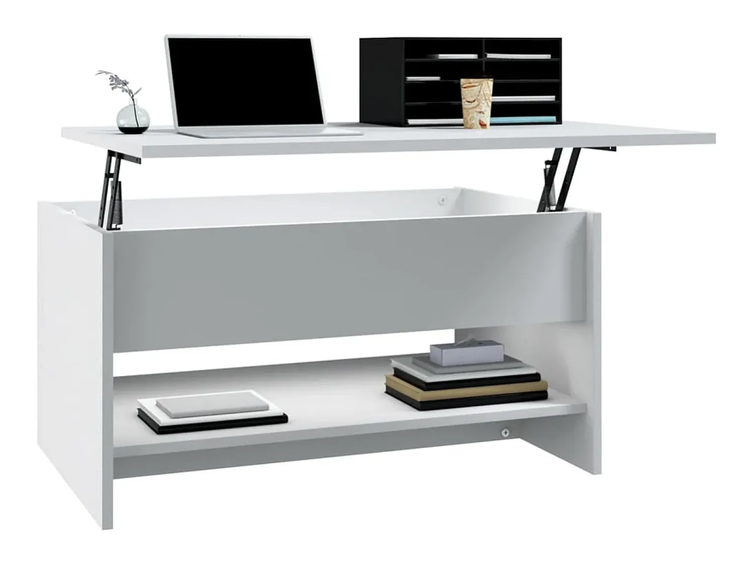 Mesa De Centro| Mesa de centro 80x50x40 cm derivados de madeira PT303223 Branco