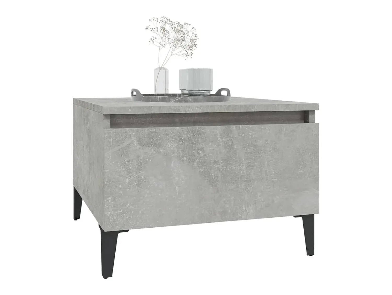 New Mesa de centro 50x46x35 cm derivados de madeira -cimento PT985210 Cinzento