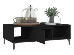 Clearance Mesa de centro 103,5x60x35 cm derivados de madeira PT807964 Preto