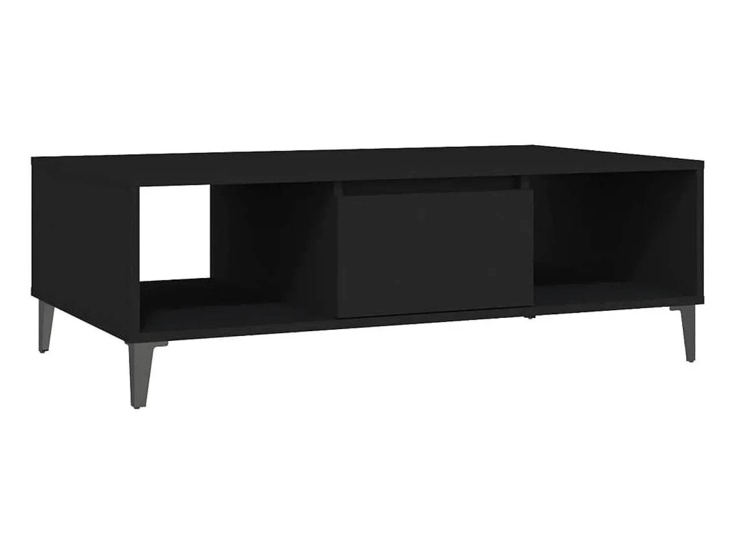 Clearance Mesa de centro 103,5x60x35 cm derivados de madeira PT807964 Preto
