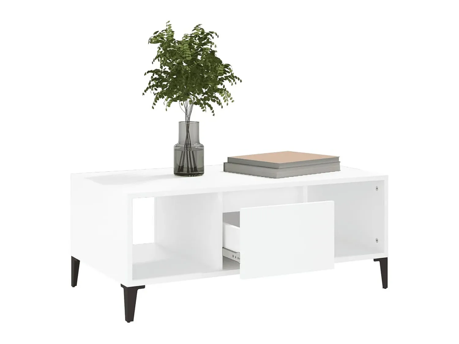 Sale Mesa de centro 90x50x36,5 cm derivados de madeira PT860995 Branco