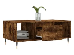 Mesa De Centro* Mesa de centro 90x50x36,5 cm derivados madeira carvalho fumado PT417801 Castanho