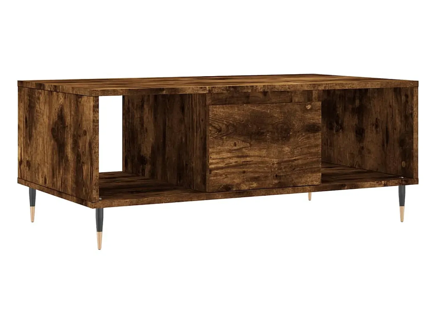 Mesa De Centro* Mesa de centro 90x50x36,5 cm derivados madeira carvalho fumado PT417801 Castanho