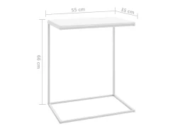 Outlet vidaxl Mesa de centro 55x35x66 cm derivados de madeira Branco