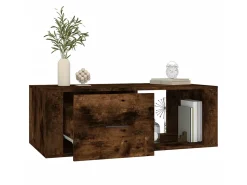 Mesa de centro 100x50,5x35 cm derivados madeira carvalho fumado PT677756^ Mesa De Centro