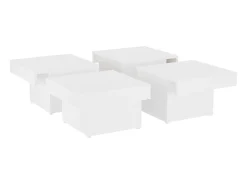 Clearance Mesa de centro 90x90x28 cm derivados de madeira PT646188 Branco