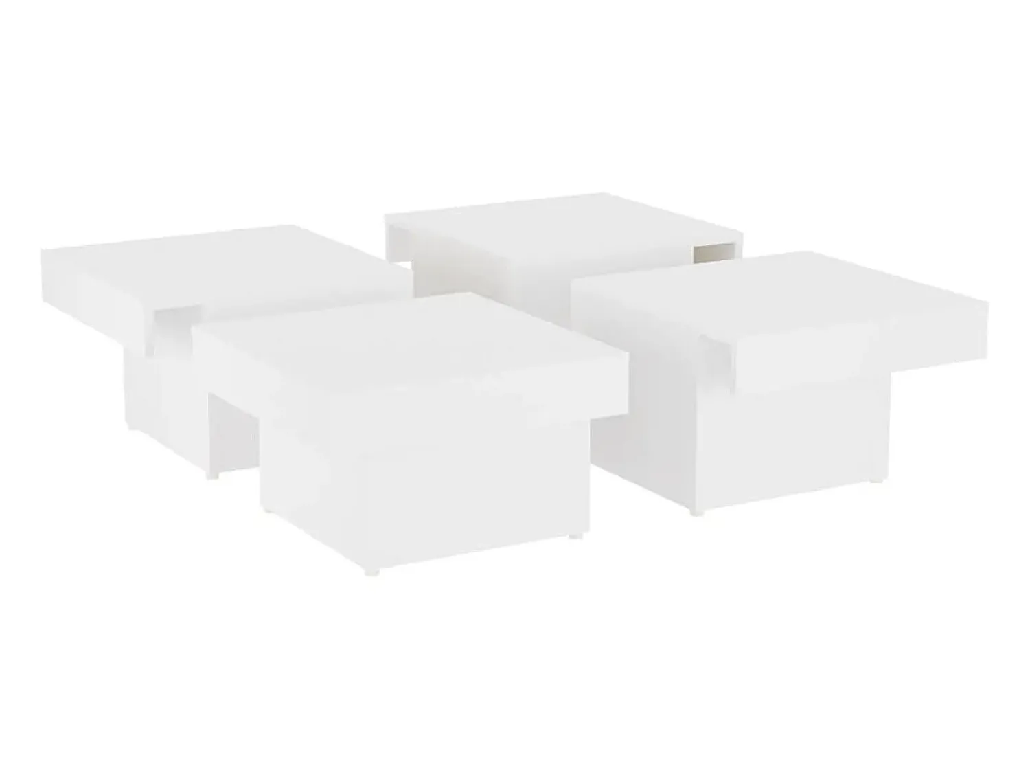 Clearance Mesa de centro 90x90x28 cm derivados de madeira PT646188 Branco