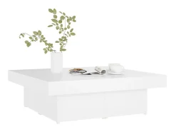 Clearance Mesa de centro 90x90x28 cm derivados de madeira PT646188 Branco