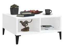 Mesa de centro 60x60x30 cm derivados de madeira PT431613 Branco