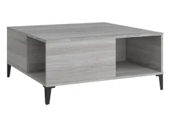 Sale vidaxl Mesa de centro 80x80x36,5 cm derivados madeira sonoma Cinzento