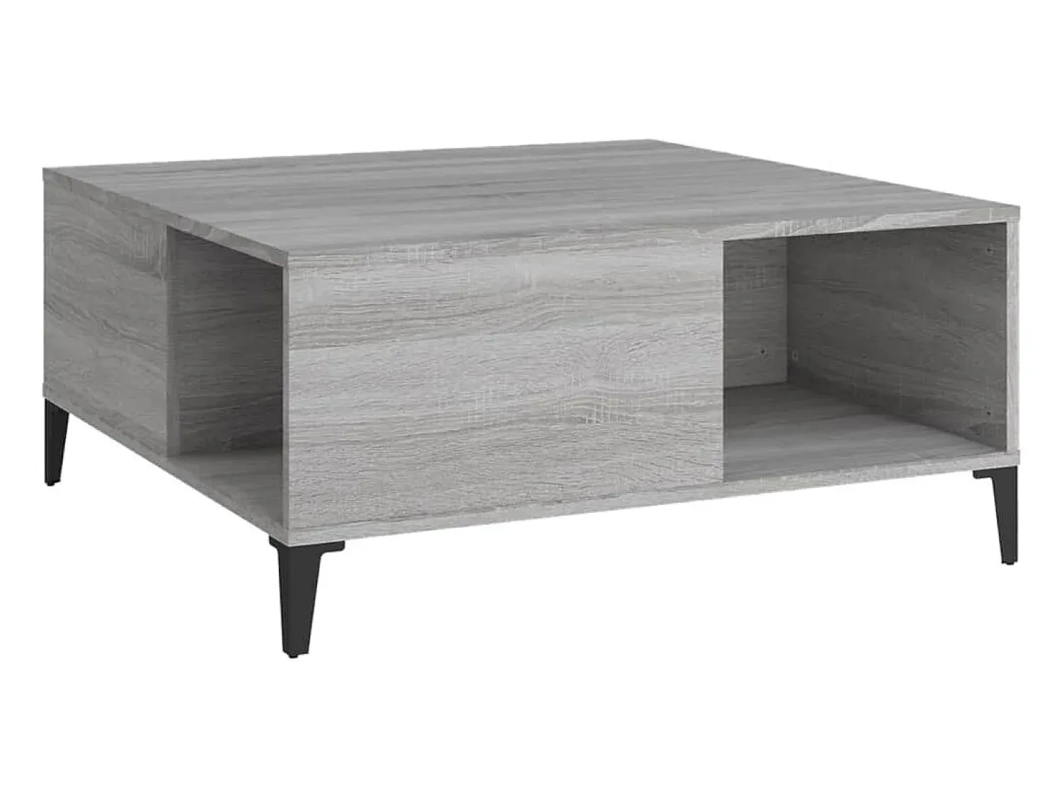 Sale vidaxl Mesa de centro 80x80x36,5 cm derivados madeira sonoma Cinzento