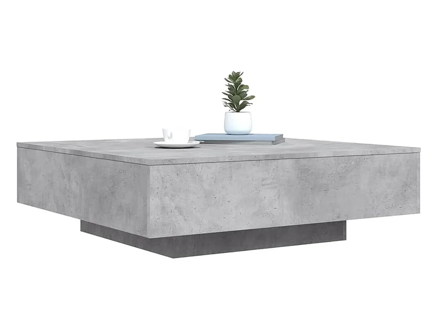 Mesa De Centro*vidaxl Mesa de centro 100x100x31 cm derivados de madeira cinza-cimento Cinzento claro