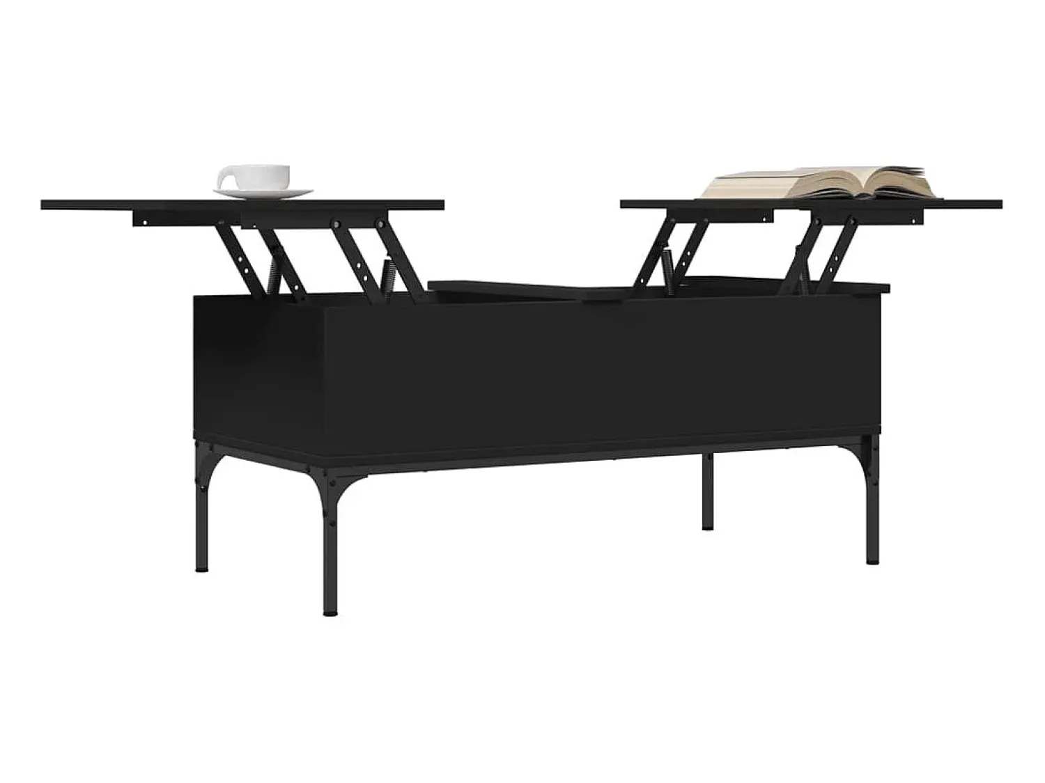 Mesa De Centro* Mesa de centro 100x50x45 cm derivados de madeira/metal PT683591 Preto