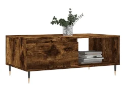 Sale Mesa de centro 90x50x36,5 cm derivados madeira carvalho fumado PT499909 Castanho