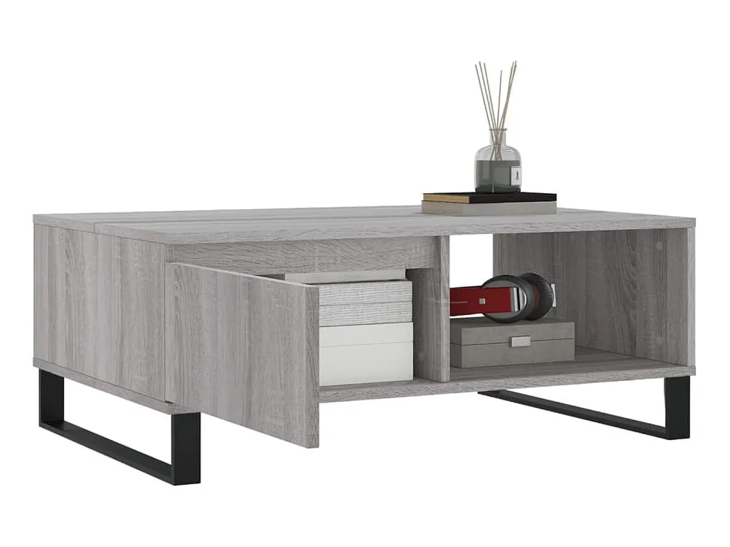 Mesa de centro 90x60x35 cm derivados de madeira sonoma PT110407^ Mesa De Centro