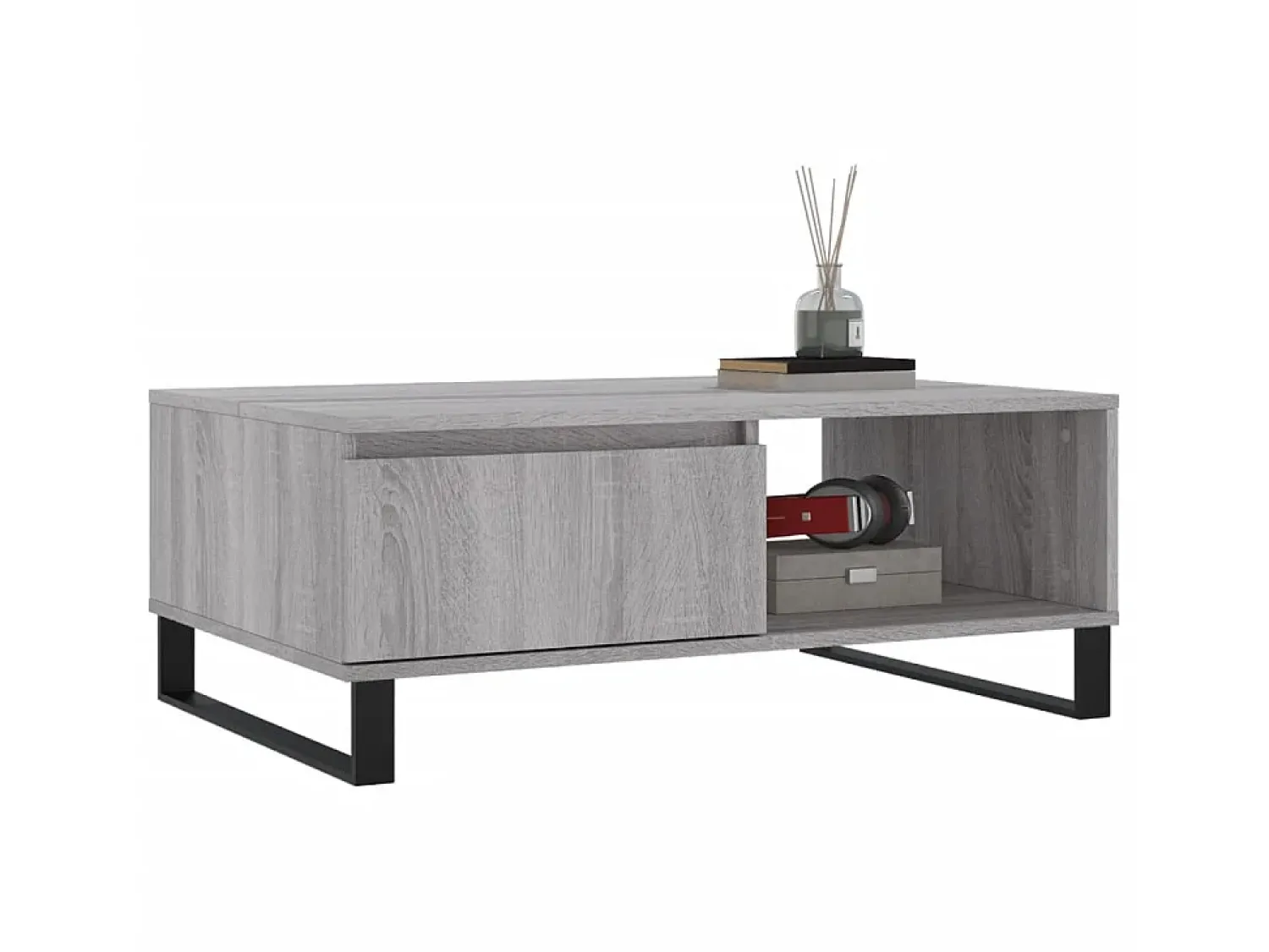 Mesa de centro 90x60x35 cm derivados de madeira sonoma PT110407^ Mesa De Centro