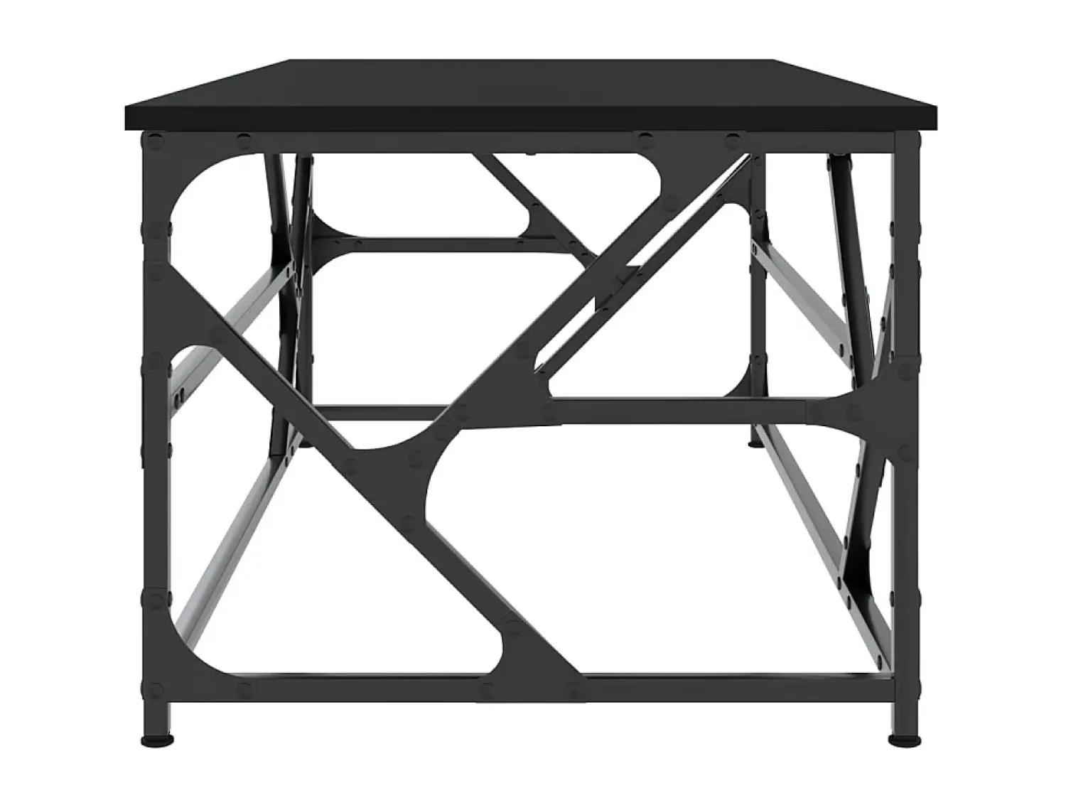 Mesa De Centro| Mesa de centro 100x50x40 cm derivados de madeira PT320709 Preto