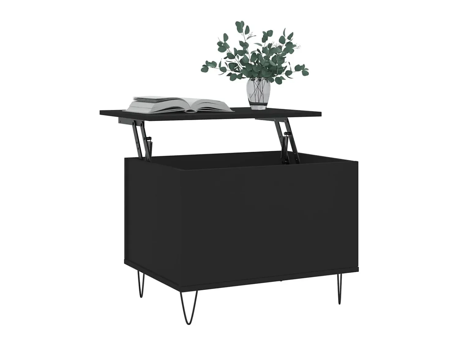 Mesa De Centro| Mesa de centro 60x44,5x45 cm derivados de madeira PT328440 Preto