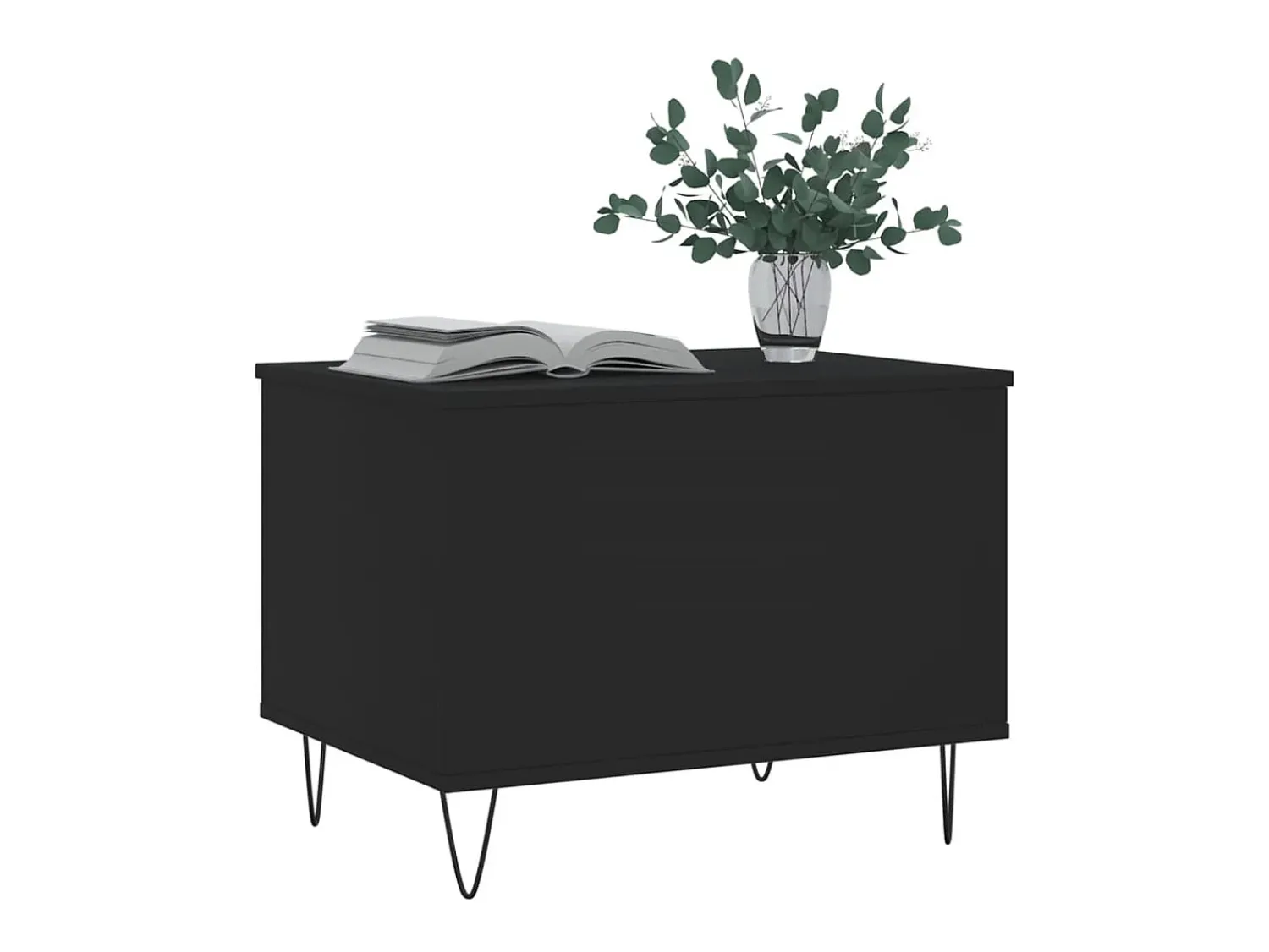 Mesa De Centro| Mesa de centro 60x44,5x45 cm derivados de madeira PT328440 Preto
