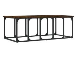 Mesa De Centro|vidaxl Mesa de centro 100x50x35,5 cm derivados madeira carvalho fumado Natural claro