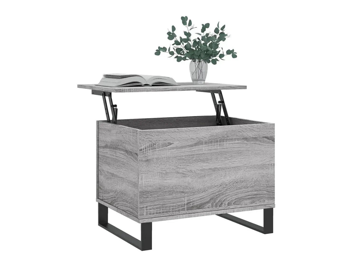 Mesa de centro 60x44,5x45 cm derivados de madeira cinza sonoma PT482635^ Mesa De Centro