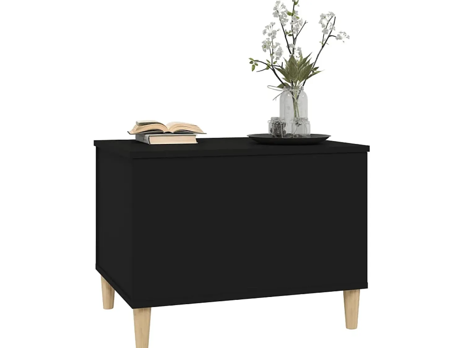 Mesa De Centro| Mesa de centro 60x44,5x45 cm derivados de madeira PT626078 Preto