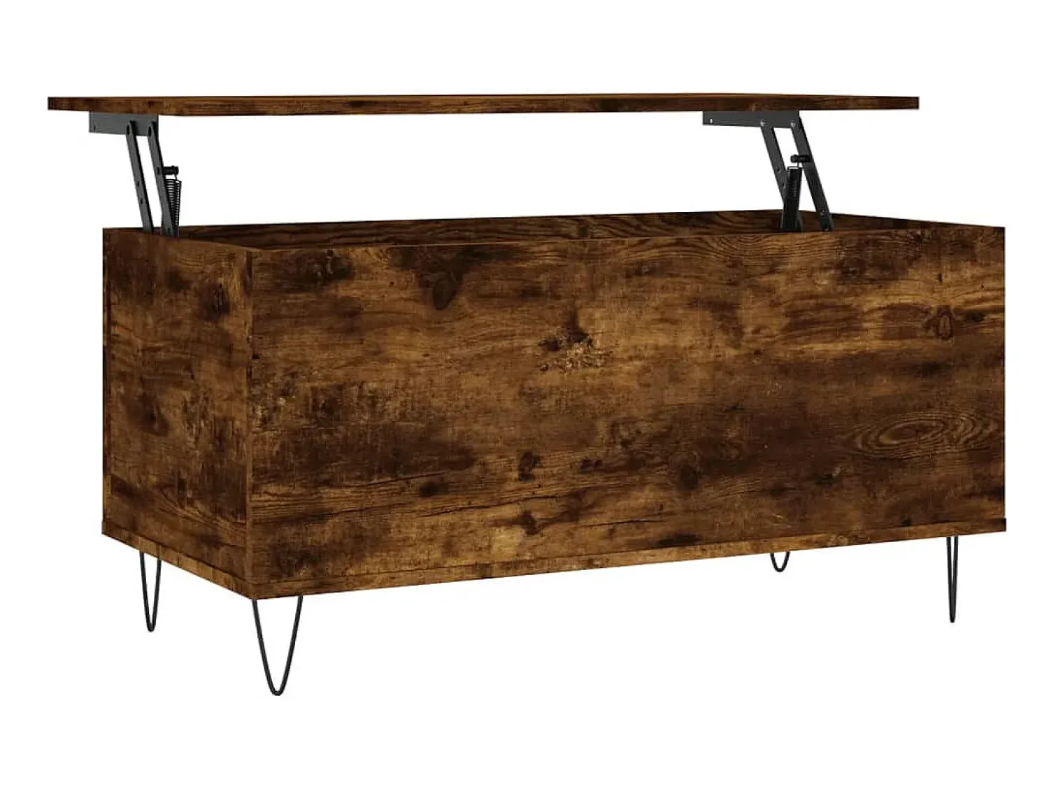 Mesa de centro 90x44,5x45 cm derivados madeira carvalho fumado PT786426 Castanho