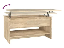Mesa De Centro|vidaxl Mesa de centro 80x50x40 cm derivados madeira carvalho sonoma Natural claro