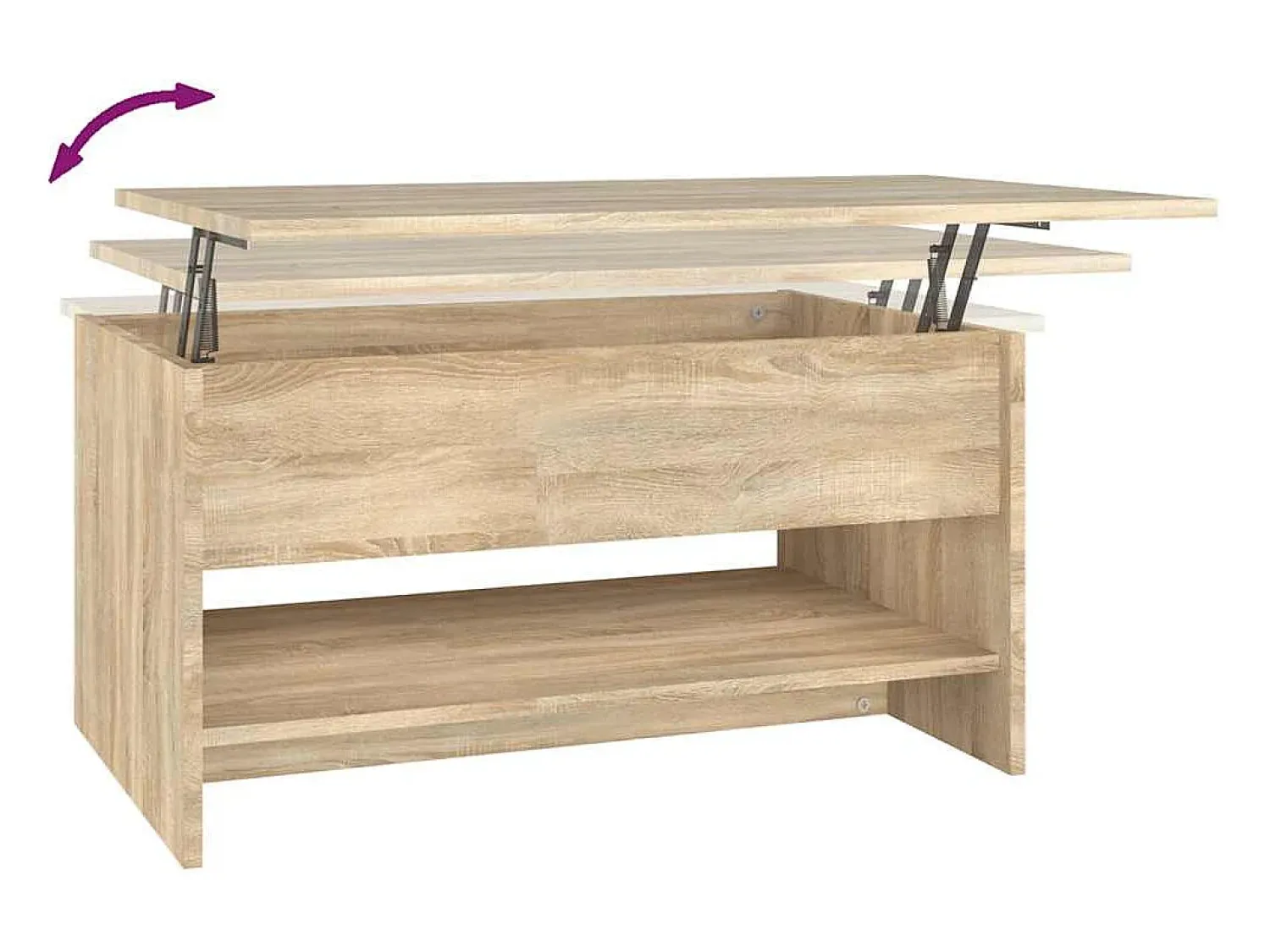 Mesa De Centro|vidaxl Mesa de centro 80x50x40 cm derivados madeira carvalho sonoma Natural claro