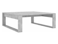 Mesa De Centro| Mesa de centro 100x100x35 cm derivados madeira cimento PT983446 Cinzento