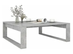 Mesa De Centro| Mesa de centro 100x100x35 cm derivados madeira cimento PT983446 Cinzento