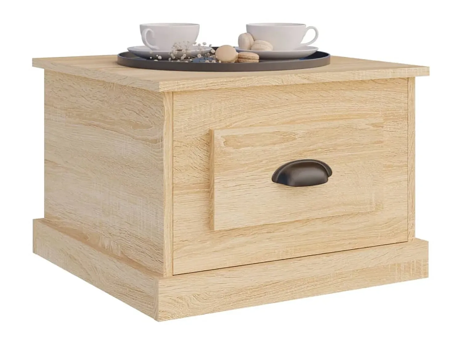 Outlet Mesa de centro 50x50x35 cm derivados de madeira carvalho sonoma PT844766 Castanho