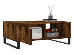 Best vidaxl Mesa de centro 90x60x35 cm derivados de madeira carvalho fumado Natural claro