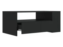 Mesa De Centro*vidaxl Mesa de centro 102x55x42 cm derivados de madeira Preto